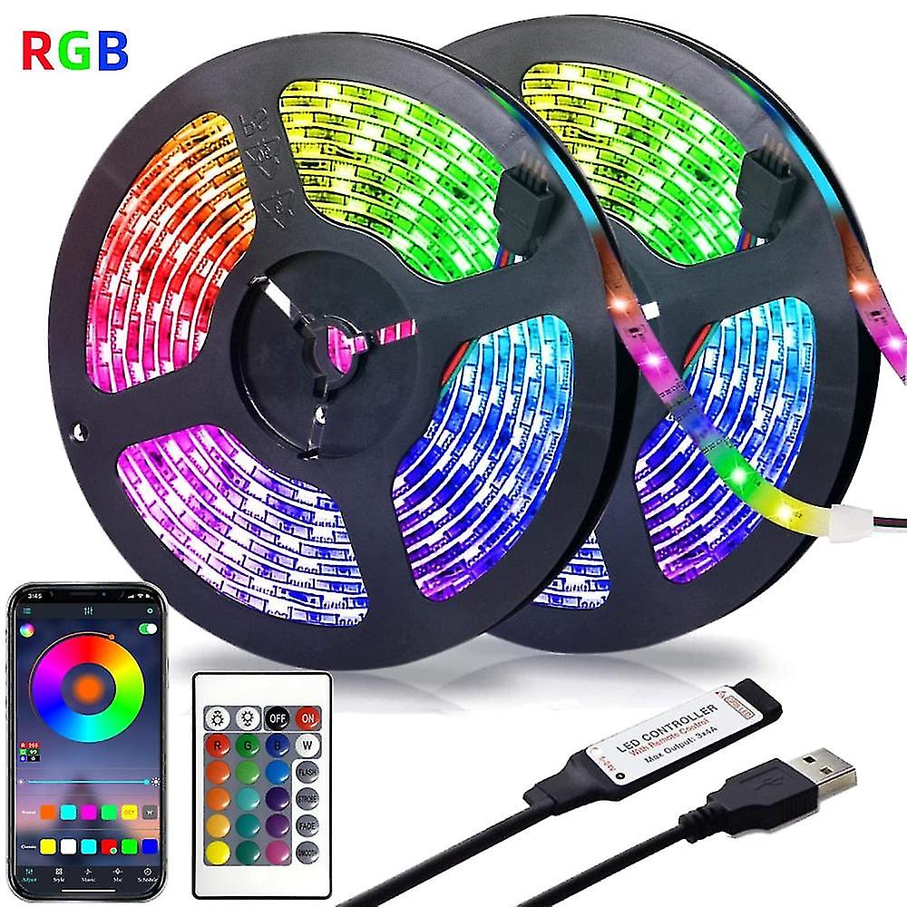 Bluetooth Usb Led Strip Lights Rgb Smd 5v Led Lights Flexible 1-5m Lamp Tape Ribbon Rgb Tv Desktop Screen Backlight Diode Tape