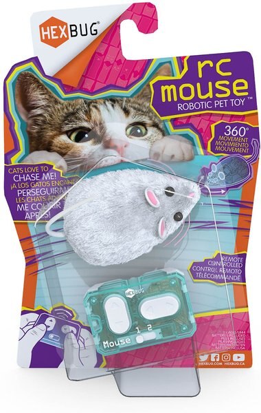 Hexbug Remote Control Mouse Cat Toy， Color Varies