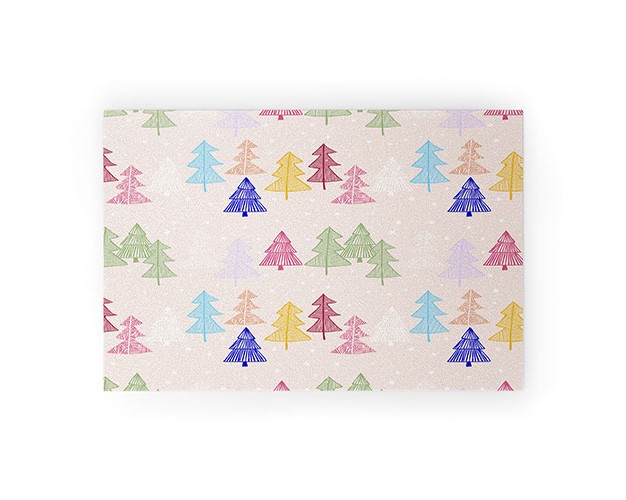 Showmemars Xmas Forrest Pattern Looped Vinyl Welcome Mat Society6