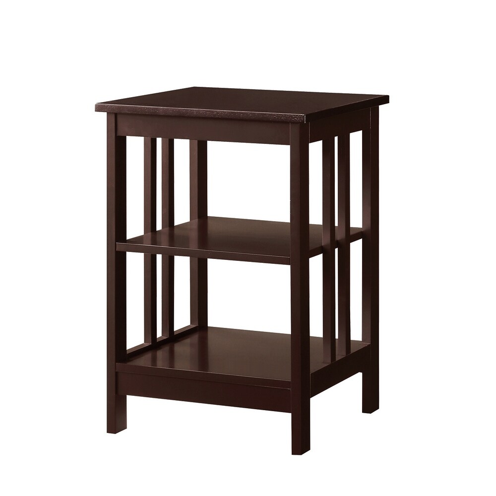 Convenience Concepts Mission End Table with Shelves