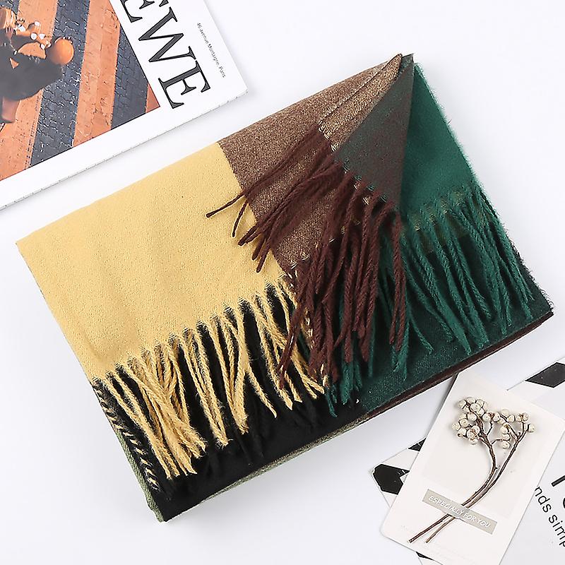 Women Winter Warm Fringe Blanket Outdoor Scarf Thicken Travel Long Shawl Scarves