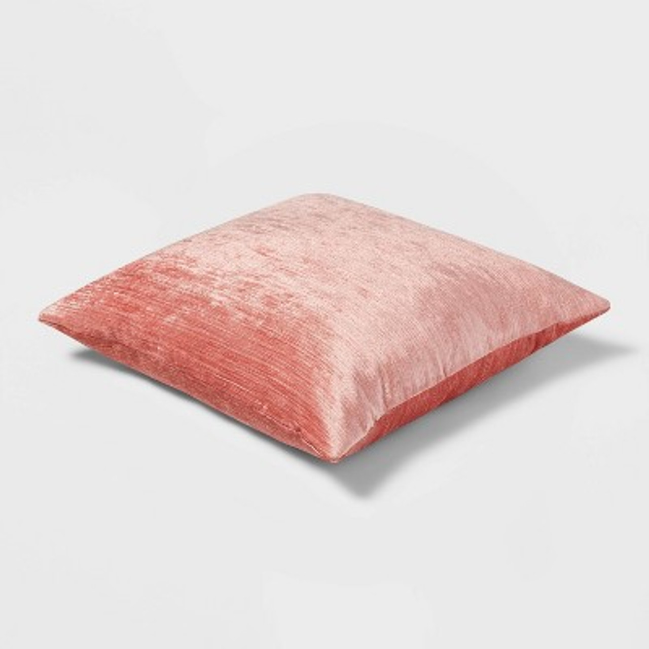 Oversized Velvet Rib Textured Square Throw Pillow Coral - Threshold™