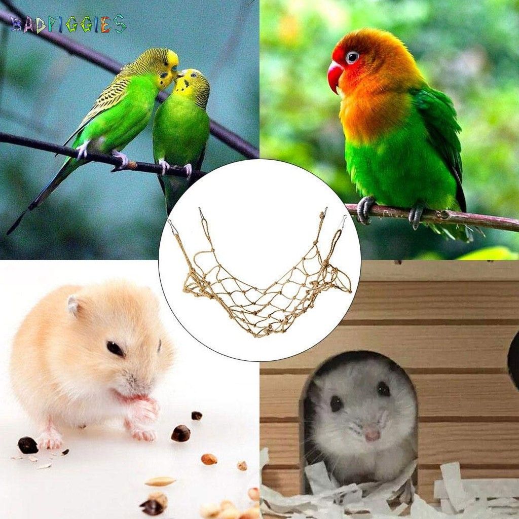 BadPiggies Pet Parrot Perch Bird Climbing Net Jungle Fever Swing Rope Animals Ladder Toys (19.7