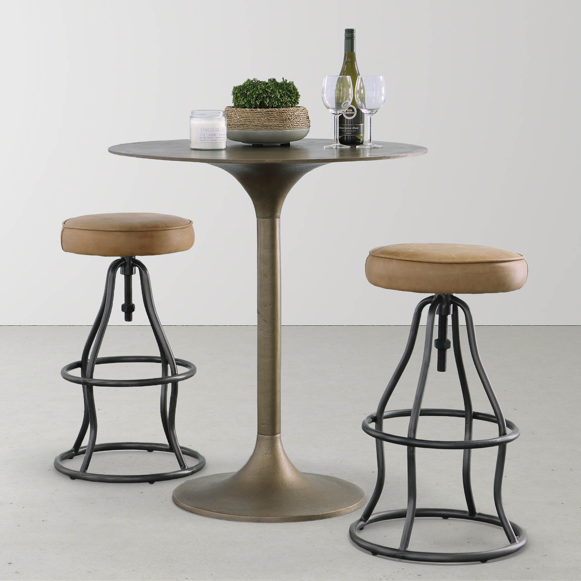 Bowie Bar Stool - Cognac Leather