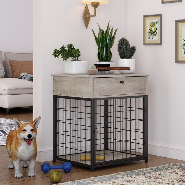 Dog Crates for small dogs Wooden Dog Kennel Dog Crate End Table