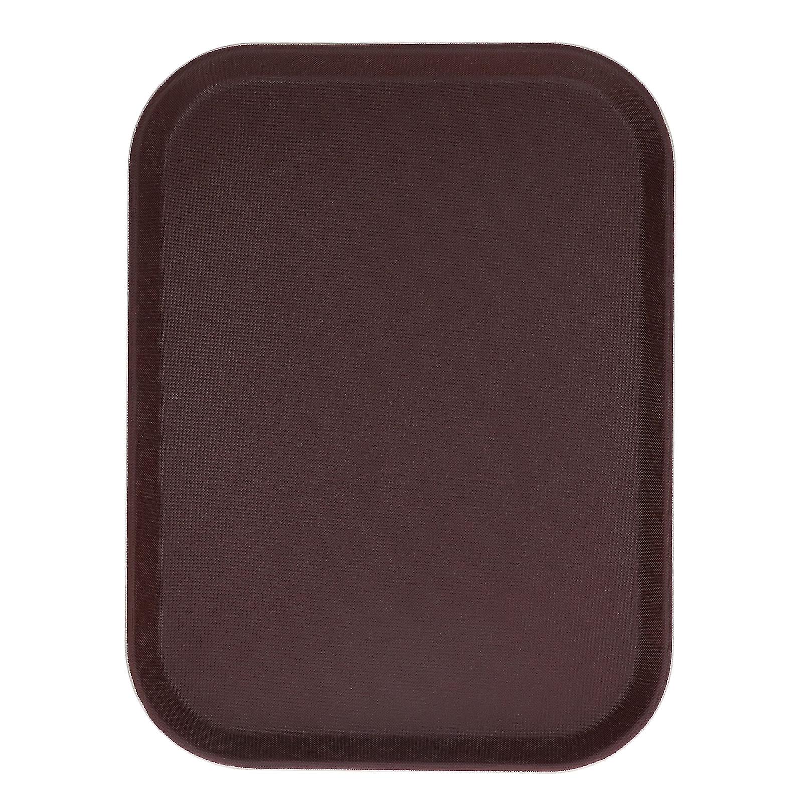 Round Serving Tray Nonslip Rubber Tempered Glass Fiber Heat Resisting Wide Application Round Tray For Restaurant Bar25x35cm Rectangular