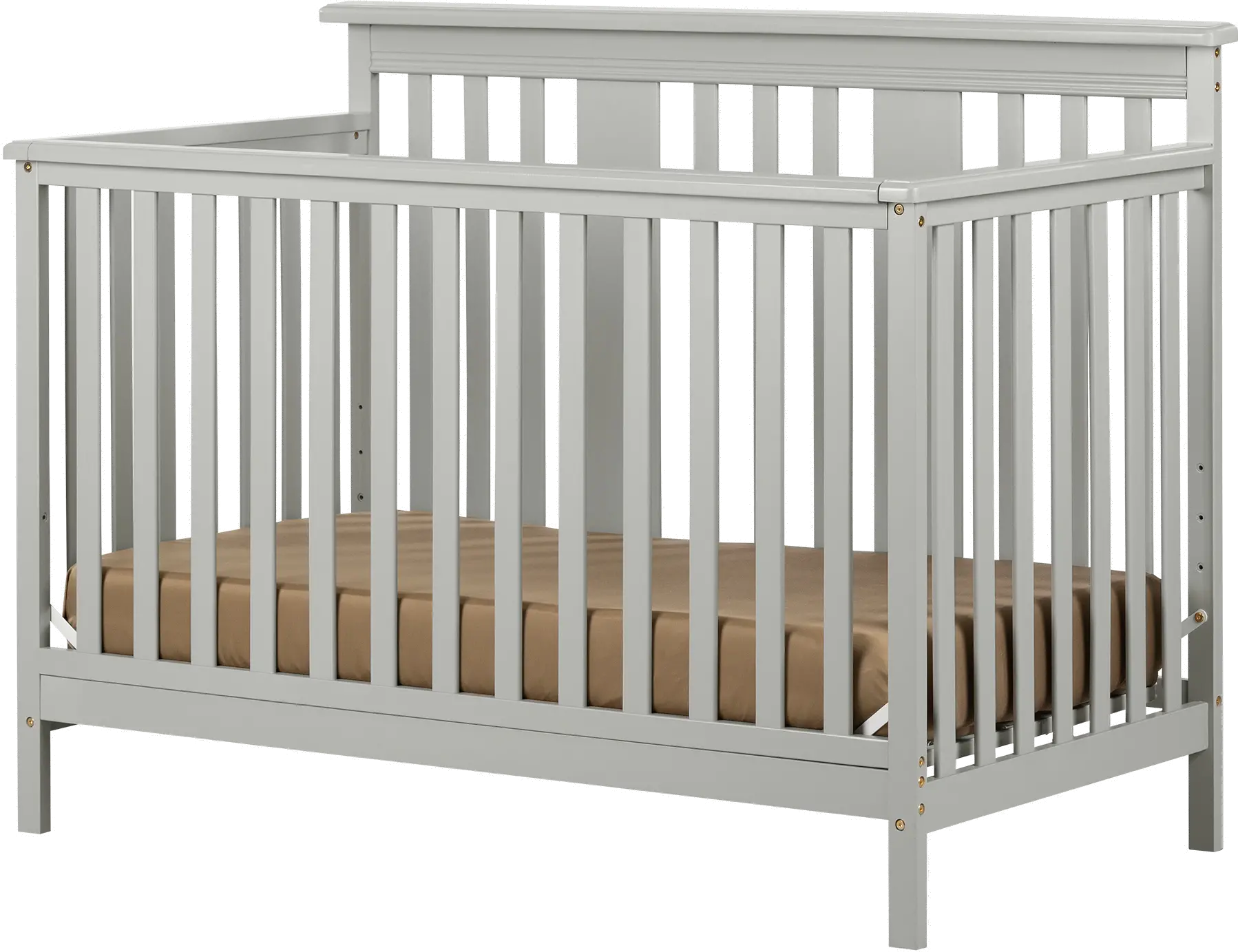 Cotton Candy Gray Crib with Toddler Rail - South Shore