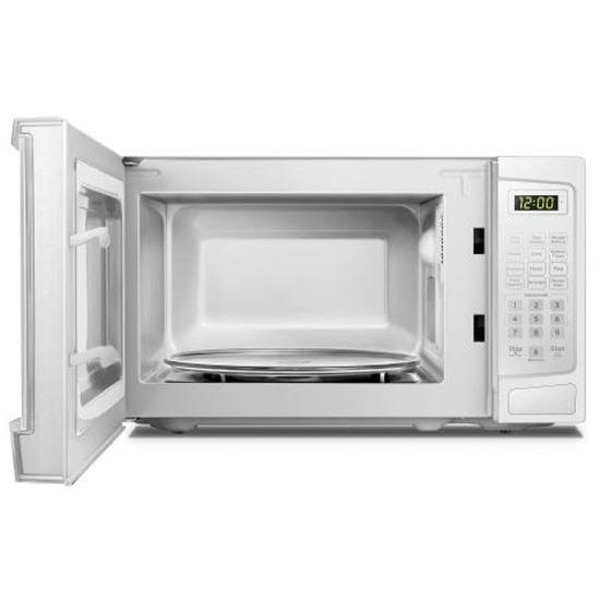 Danby 17-inch, 0.7 cu.ft. Countertop Microwave Oven with Auto Defrost DBMW0720BWW