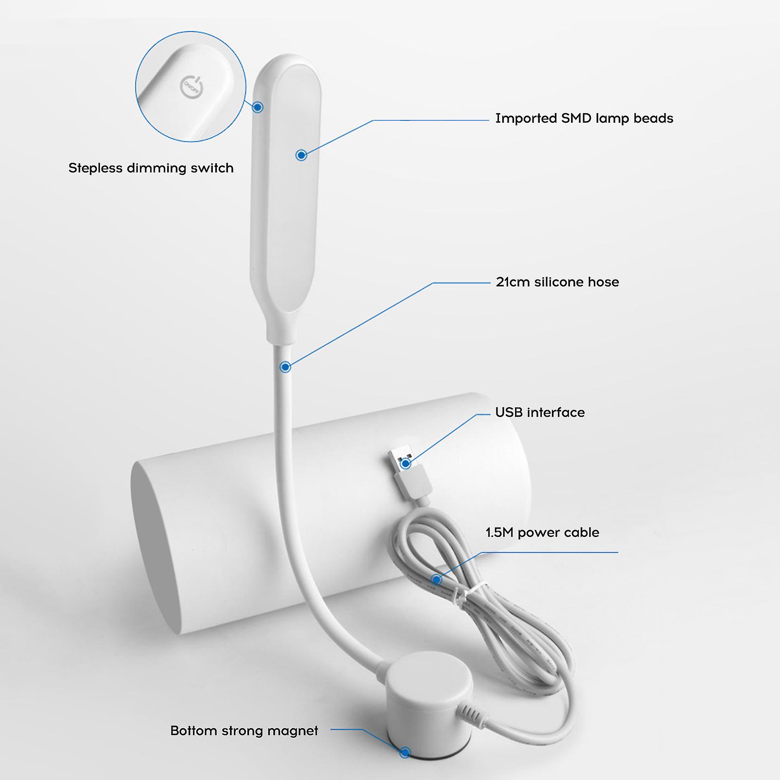 Usb Night Light Stepless Dimming Magnetic Base Universal Hose Eye Protection Study Work Light Sewing Machine Lamp No.202409