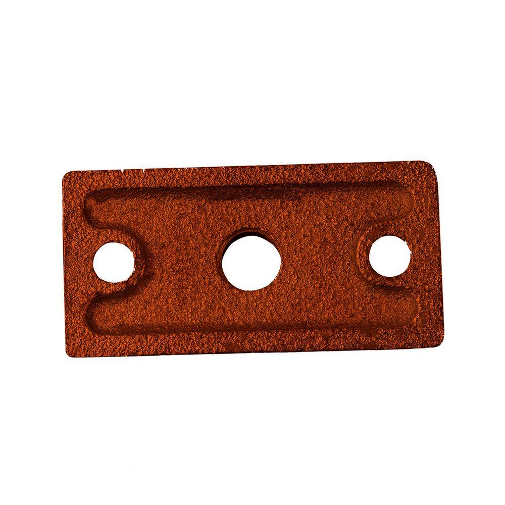 The Plumber's Choice Rod Hanger Plate in Copper Epoxy Coated Iron in for 38 in. Threaded Rod (20-Pack) 38CLFEC-20