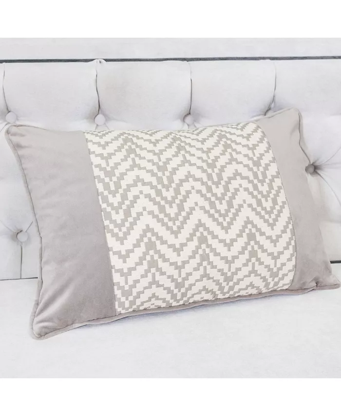 Homey Cozy Hannah Chevron Bow Throw Pillow