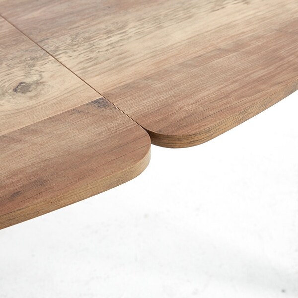 Brown Wood Oval Coffee Table