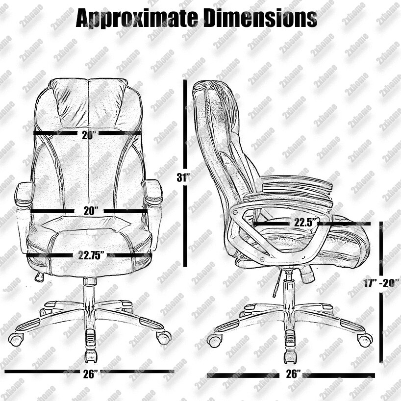 Ergonomic High Back Executive Office Chair  Conference Room Rolling Armchair with Tilt and Lumbar Support