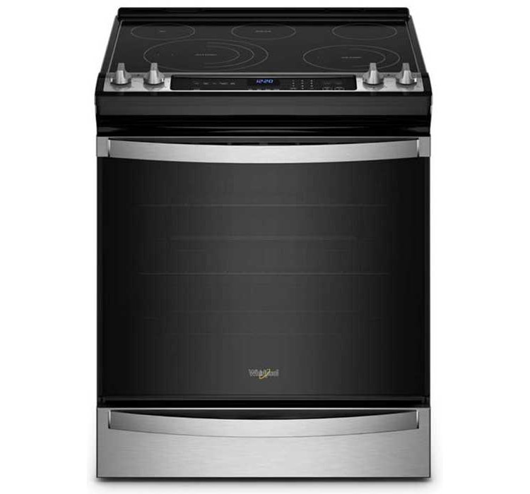 Whirlpool 6.4 Cu. Ft. Fingerprint Resistant Stainless Steel 7-In-1 Air Fry Slide-In Electric Oven