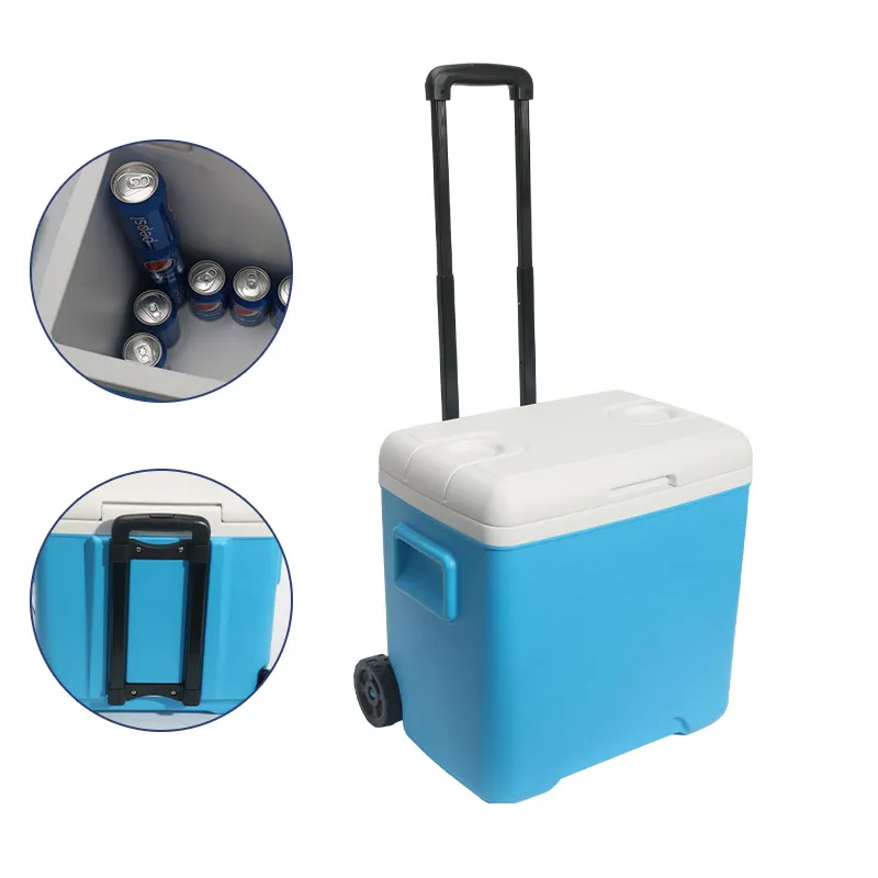 Cooler Box  Keep Your Food and Drinks Cold for 24 Hours Perfect for Outdoor Activities and Picnics Wheeled Drybox Cooler Box