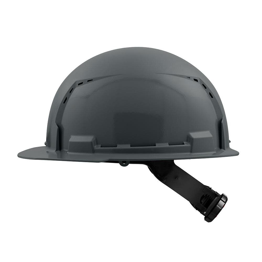 Milwaukee Gray Front Brim Vented Hard Hat with 4pt Ratcheting Suspension Type 1 Class C 48-73-1214 from Milwaukee