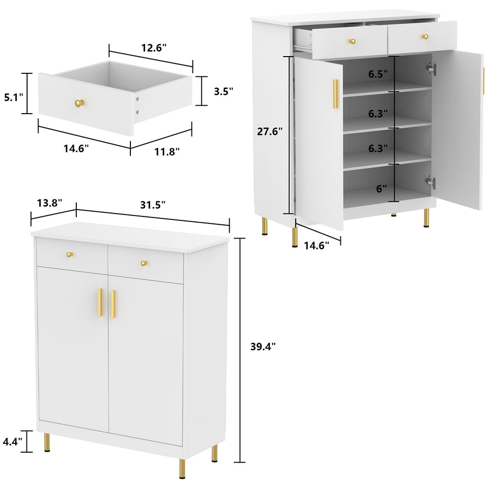 Shoe Storage Cabinet Freestanding Organizer Storage Cabinet Buffet