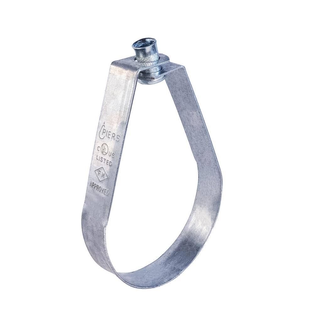 The Plumber's Choice 1-14 in. Swivel Loop Hanger for Vertical Pipe Support Galvanized Steel 114HSRNGP