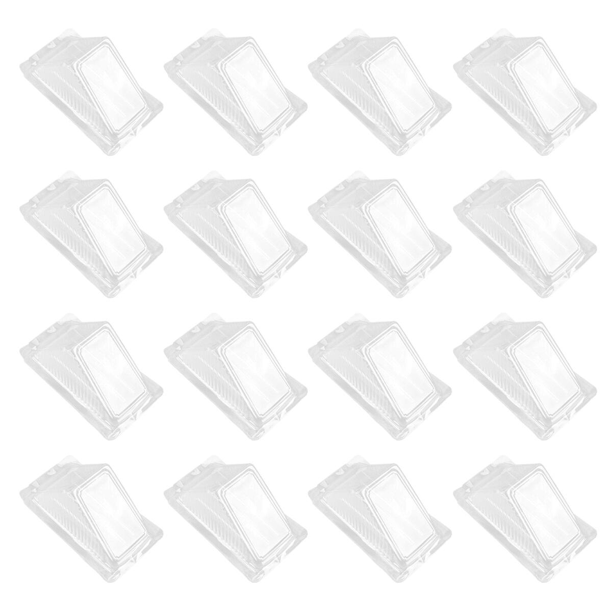 100pcs Sandwich Packing Box Clear Plastic Sandwich Bag Sandwich Triangle Bag