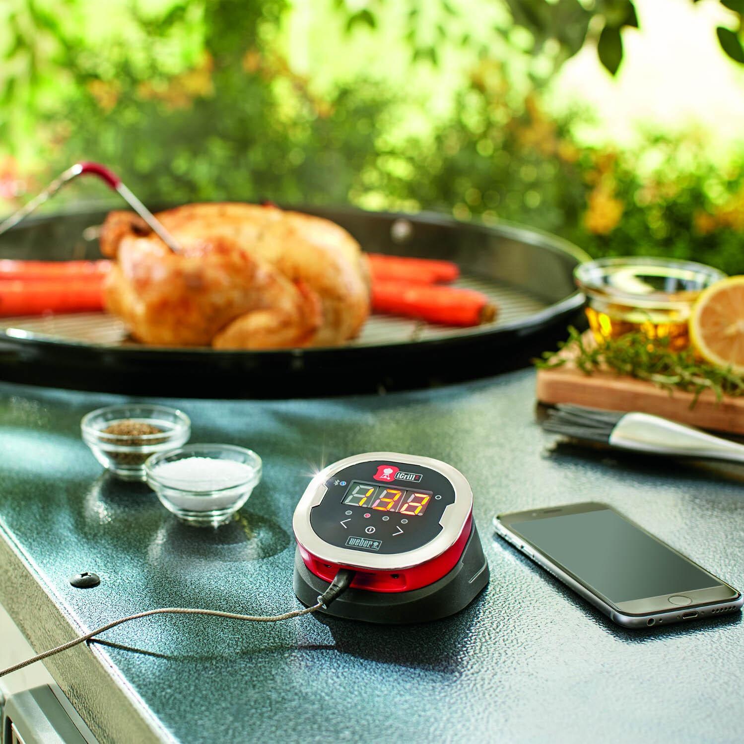 Weber 7203 iGrill 2 Wireless Bluetooth Grill Thermometer With 2 Pro-Meat Probes