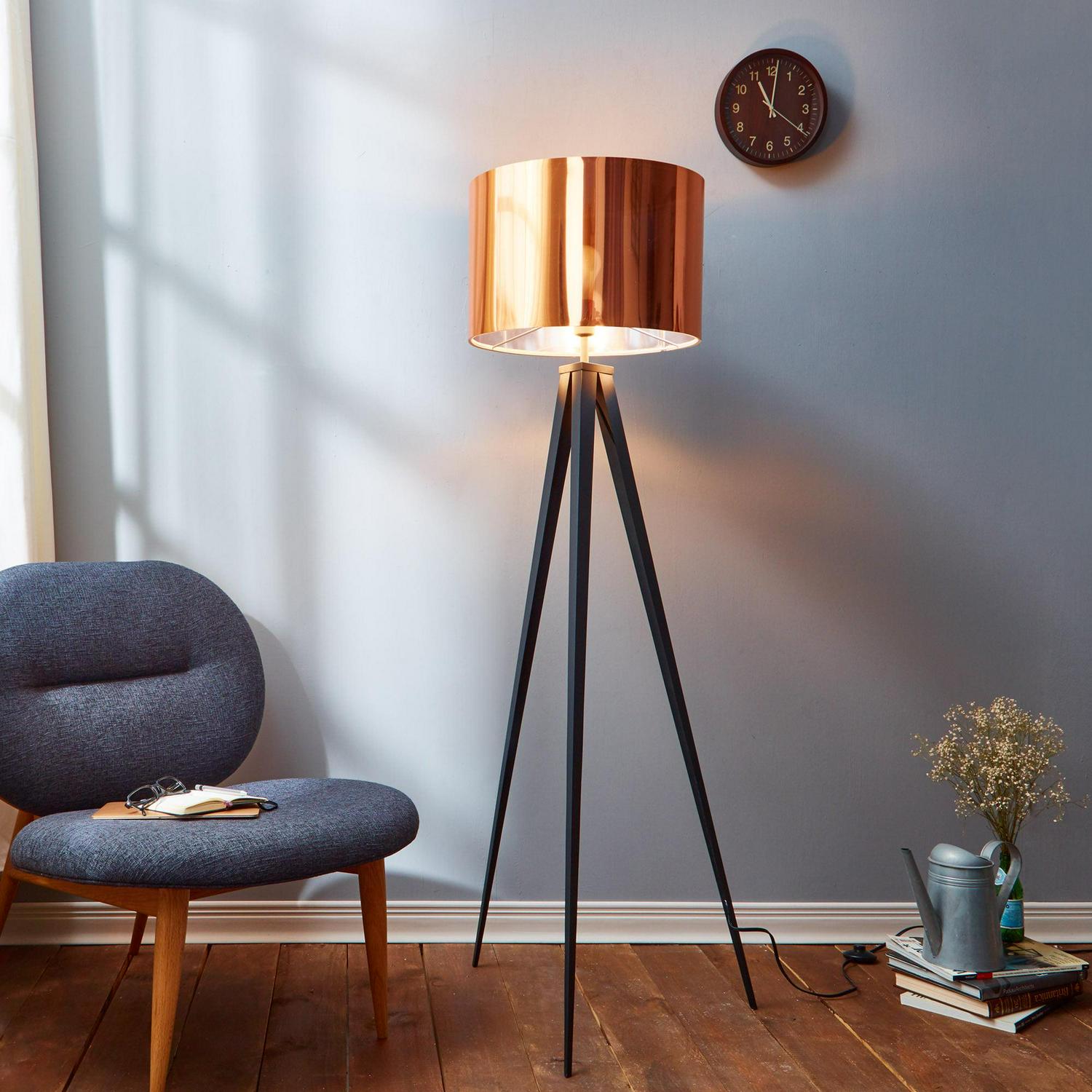 Versanora 60.23 Romanza Tripod Floor Lamp with Copper Shade