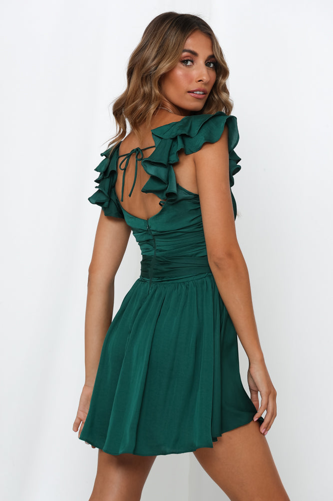 Wheel Of Fortune Dress Forest Green