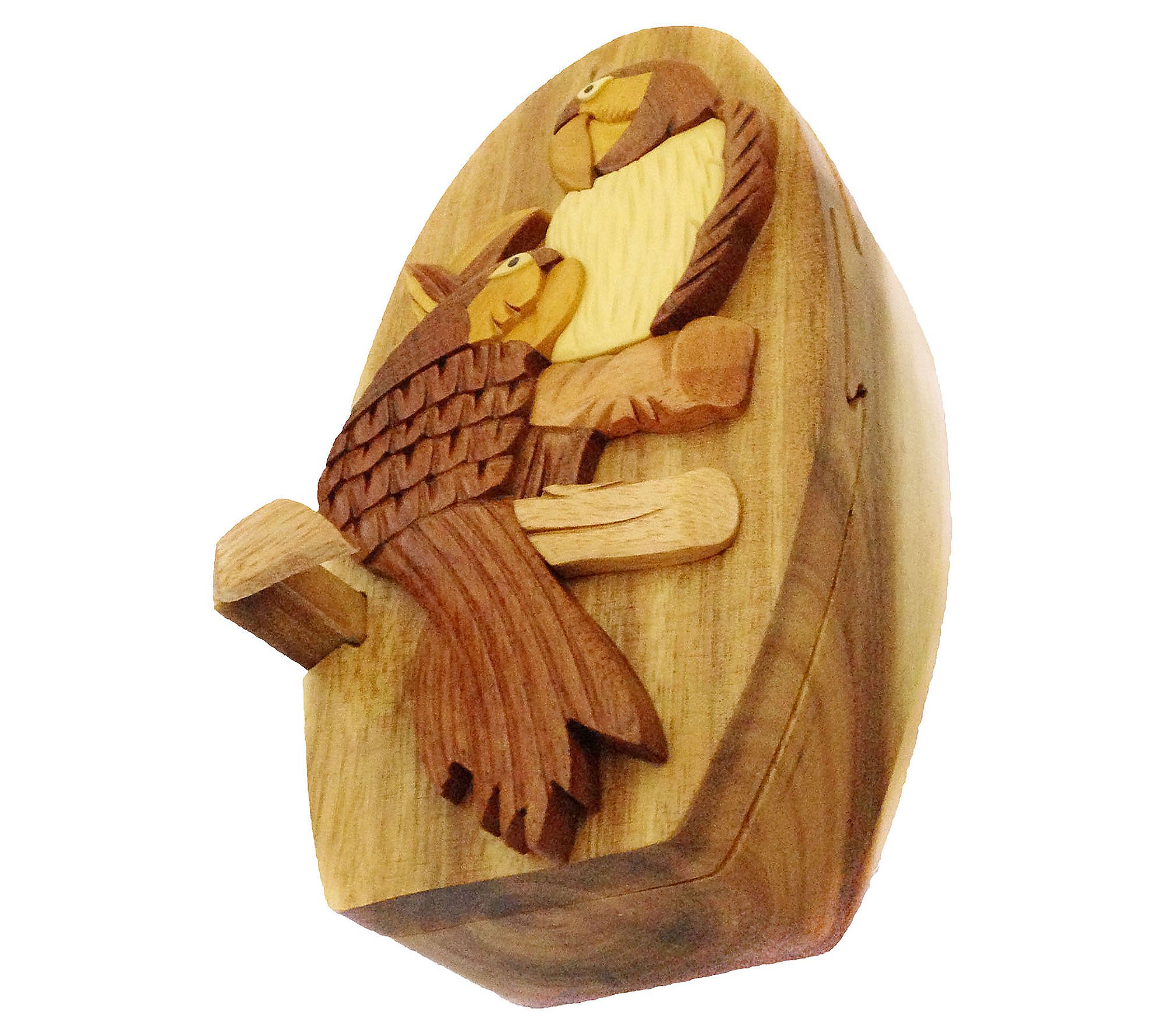 Carver Dan's Two Parrots Puzzle Box with MagnetClosures