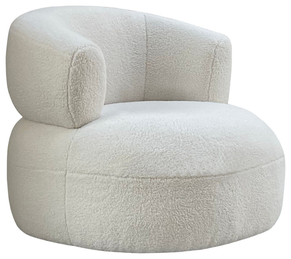 Chill Swivel Chair  White   Transitional   Armchairs And Accent Chairs   by LH Imports  Houzz