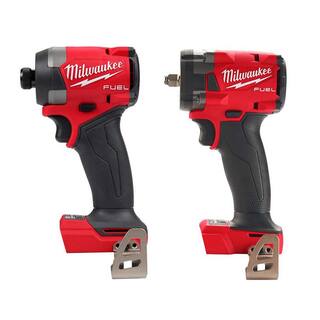 MW M18 FUEL 18-Volt Li-Ion Brushless Cordless 14 in. Hex Impact Driver  38 in. Compact Impact Wrench with Friction Ring 2953-20-2854-20