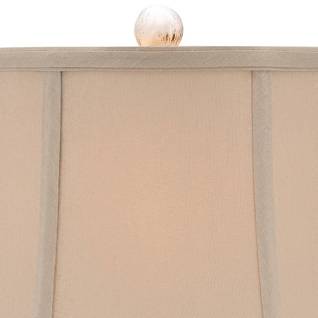 High Set Of 2 Crackled Ivory Glaze Ceramic Beige Bell Shade For Bedroom Living Room Bedside