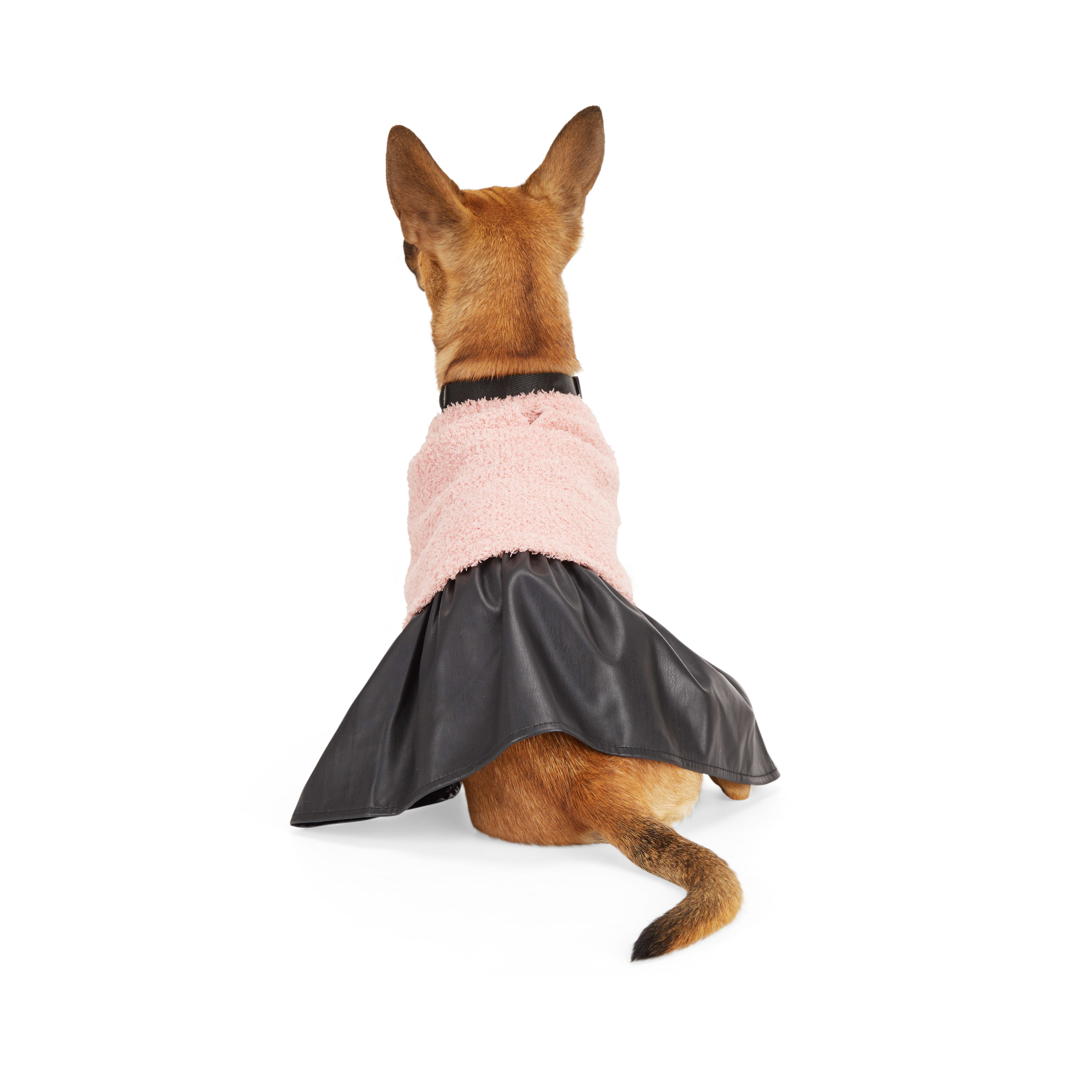 YOULY Pleather Skirt Dog Dress， XX-Small