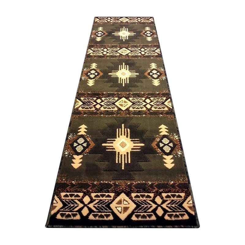 Masada Rugs Masada Rugs 2'x7' Southwest Native American Runner Rug - Design C318 Sage Green