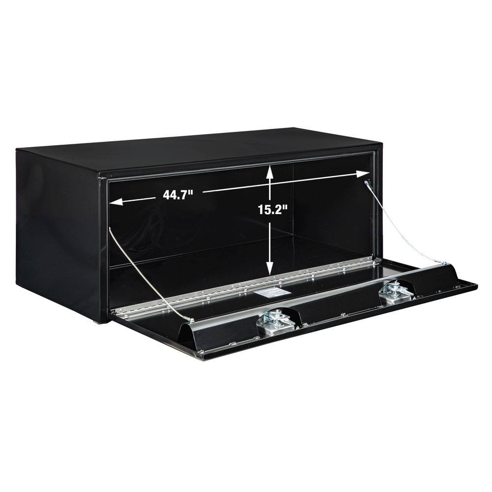 Buyers Products Company 18 in. x 18 in. x 48 in. Gloss Black Steel Underbody Truck Tool Box 1702310