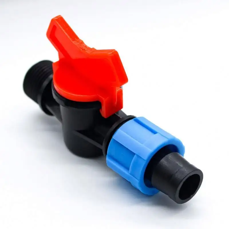 China Off Take  Plastic Drip Irrigation Mini Barb Female Thread Valve For Pipe And Drip Line Small Float Valve/