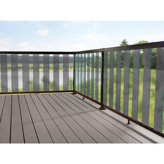 Peak Aluminum Railing Aluminum Deck Railing 6 in. Tinted Glass Panel Rail Kit 50713