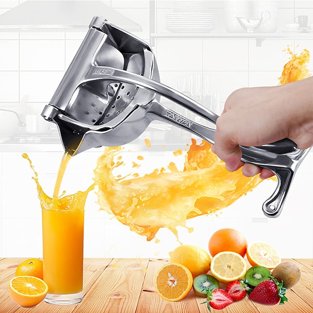 Silver Metal Manual Juicer Fruit Squeezer Juice Lemon Orange Press Household Multifunctional Kitchen Drinkware Supplies