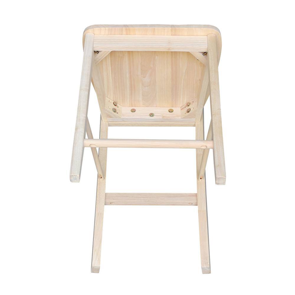 International Concepts 24 in. Unfinished Wood Bar Stool S-6132