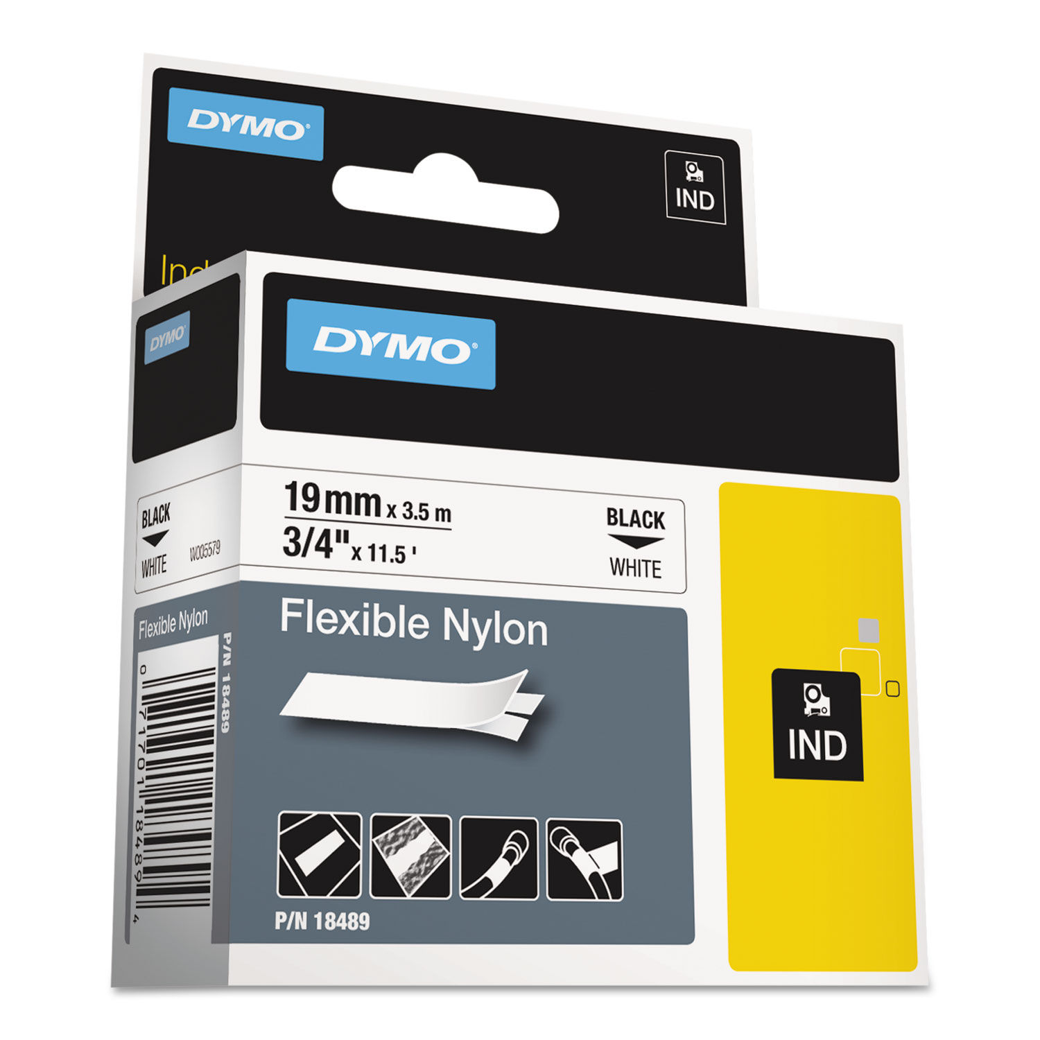 Rhino Flexible Nylon Industrial Label Tape by DYMOandreg; DYM18489