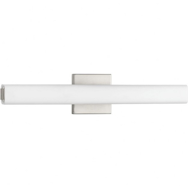 Progress Lighting Beam Collection 1 light Led Bath Vanity In Brushed Nickel With Opal Glass Shade