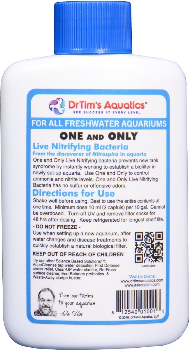 Dr. Tim's Aquatics One and Only Live Nitrifying Bacteria for Freshwater Aquariums