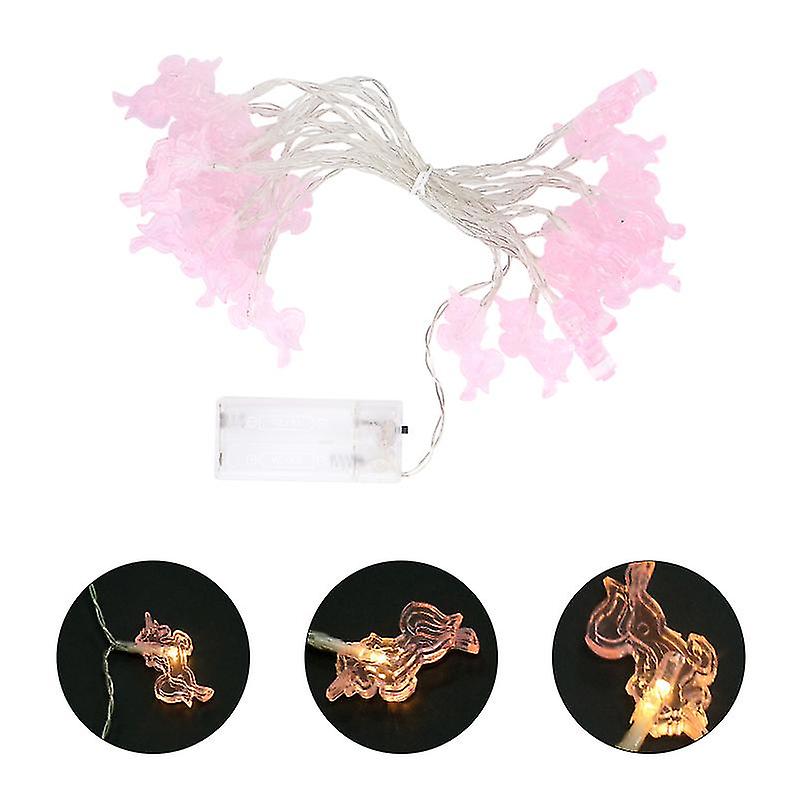 Led Unicorn String Lights Lovely Cartoon Light Decoration For Wedding Party Bedroom Birthday (warm White， 3m 20leds)