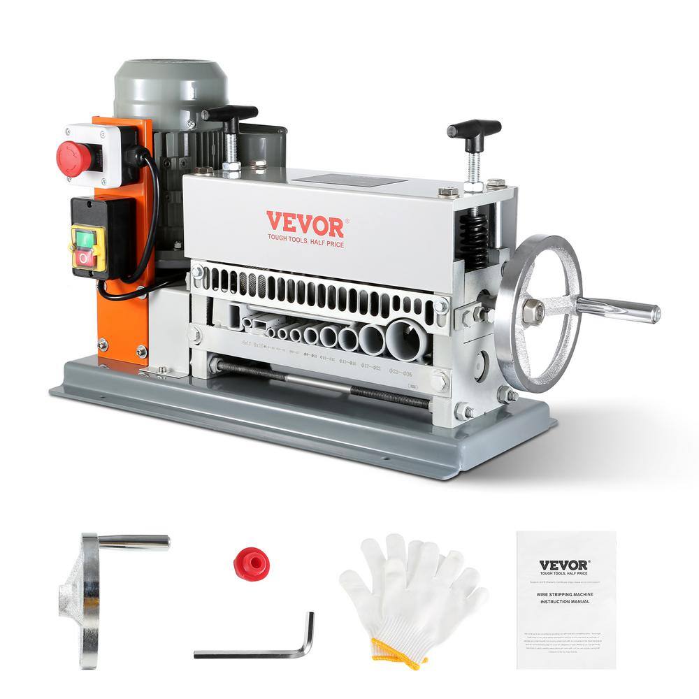 VEVOR Automatic Wire Stripping Machine 0.06in. to 1.42in. Electric Cable Stripper Peeler 370W 11 Channels for Copper Recycling B370W111538MM5NQ6V1