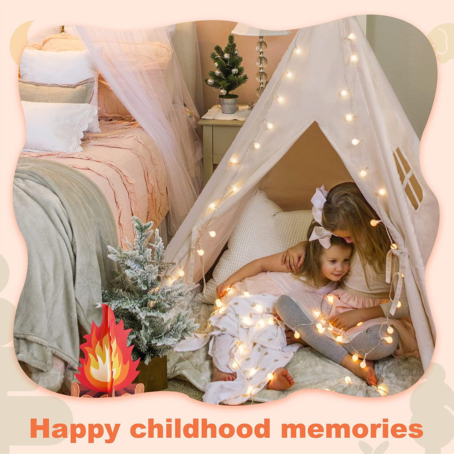 Kids Teepee Play Tent with Windows, Portable Children Toys for Kids Boys Girls Indoor and Outdoor Play