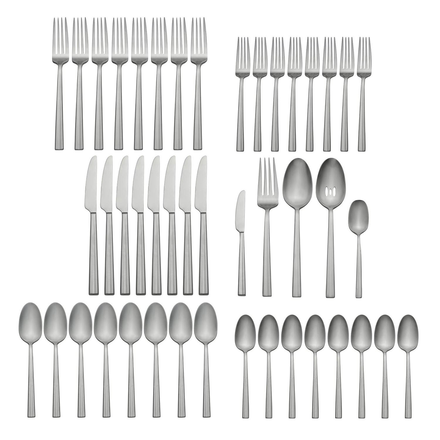 Oneida Reverso 45-Piece Silverware Set， Service for 8