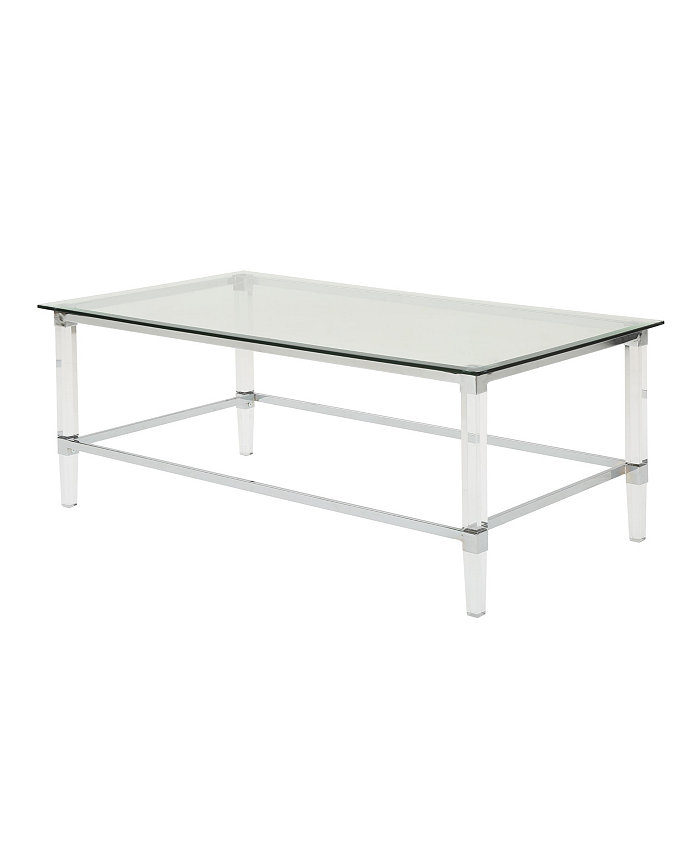 Noble House Bayla Modern Tempered Glass Coffee Table