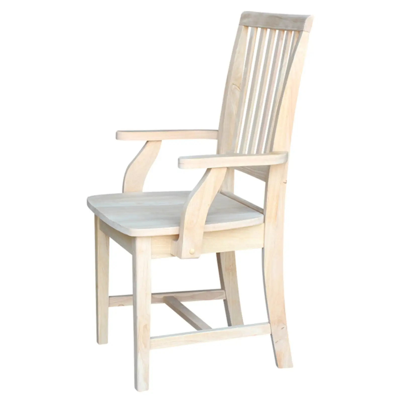 International Concepts Wood Mission Side Chair with Arms - 39.2