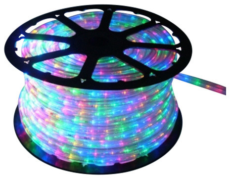 10Mm 150  x27Spool Of Multi Colored LED Ropelight   Contemporary   Outdoor Rope And String Lights   by Queens of Christmas  Houzz