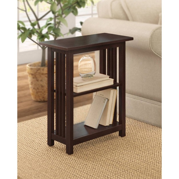 2 shelf End Table Wood Espresso Alaterre Furniture