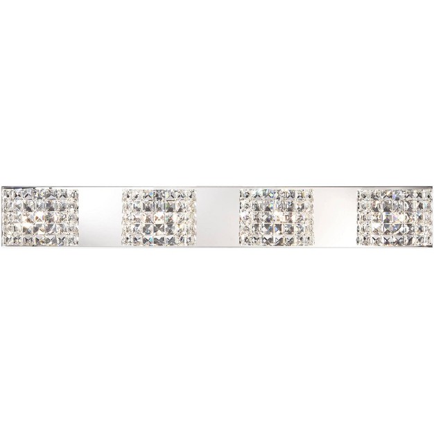 4 light Fixture Clear Crystal For Bedroom Bathroom Vanity Reading Living Room