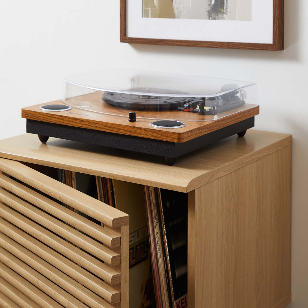 Render Vinyl Record Display Stand   Midcentury   Side Tables And End Tables   by Modway  Houzz